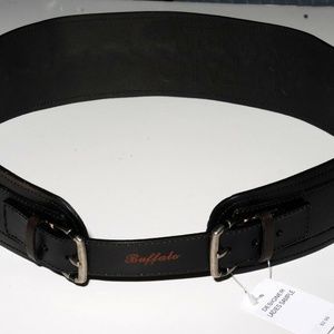 David Bitton Buffalo Blk Leather Chain Ladies Belt
